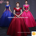 Satin Ball Gowns Quinceanera Dresses Custom Made High Quality Designer Hot Pink Red Blue SweetHeart Evening Dress